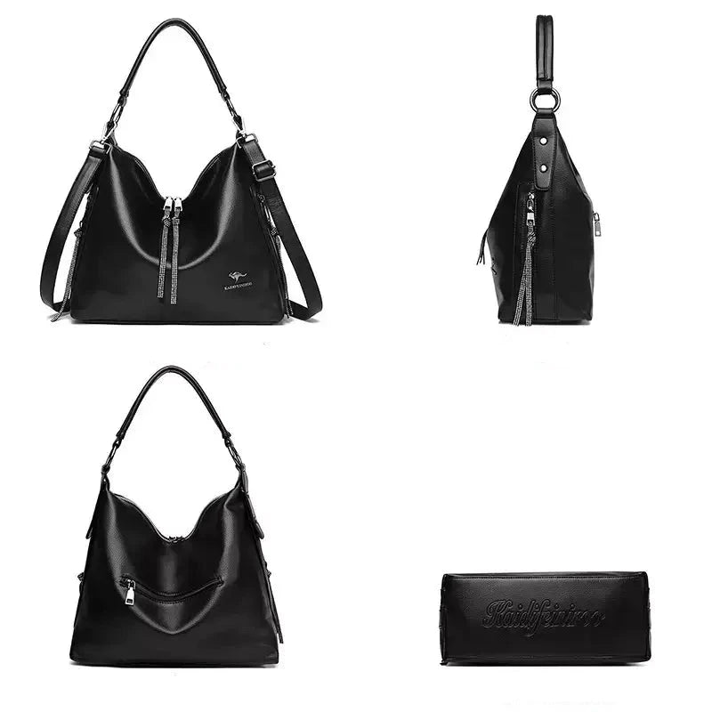 bolsa feminina média bolsa feminina de luxo Bolsa Feminina de Couro Gênova