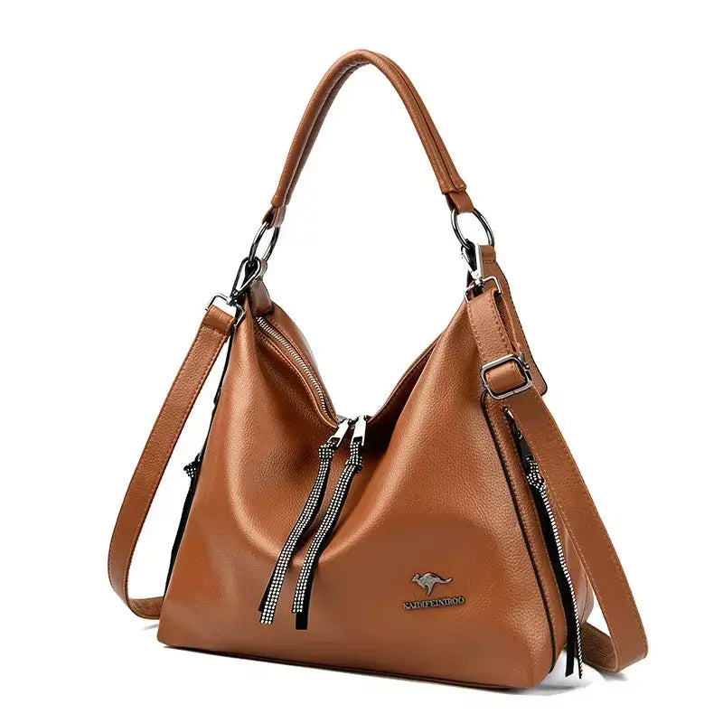 bolsa feminina média bolsa feminina de luxo Bolsa Feminina de Couro Gênova