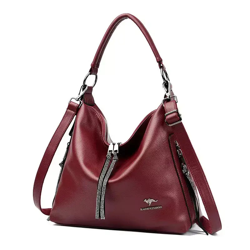 bolsa feminina média bolsa feminina de luxo Bolsa Feminina de Couro Gênova