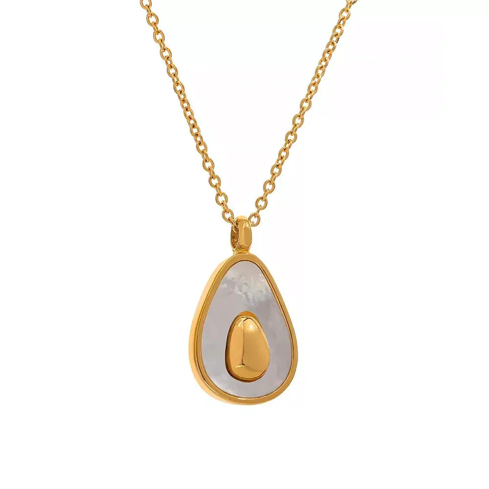 Colar Feminino Fruta Dourada,
Colar feminino elegante,
colar dourado,
colar abacate