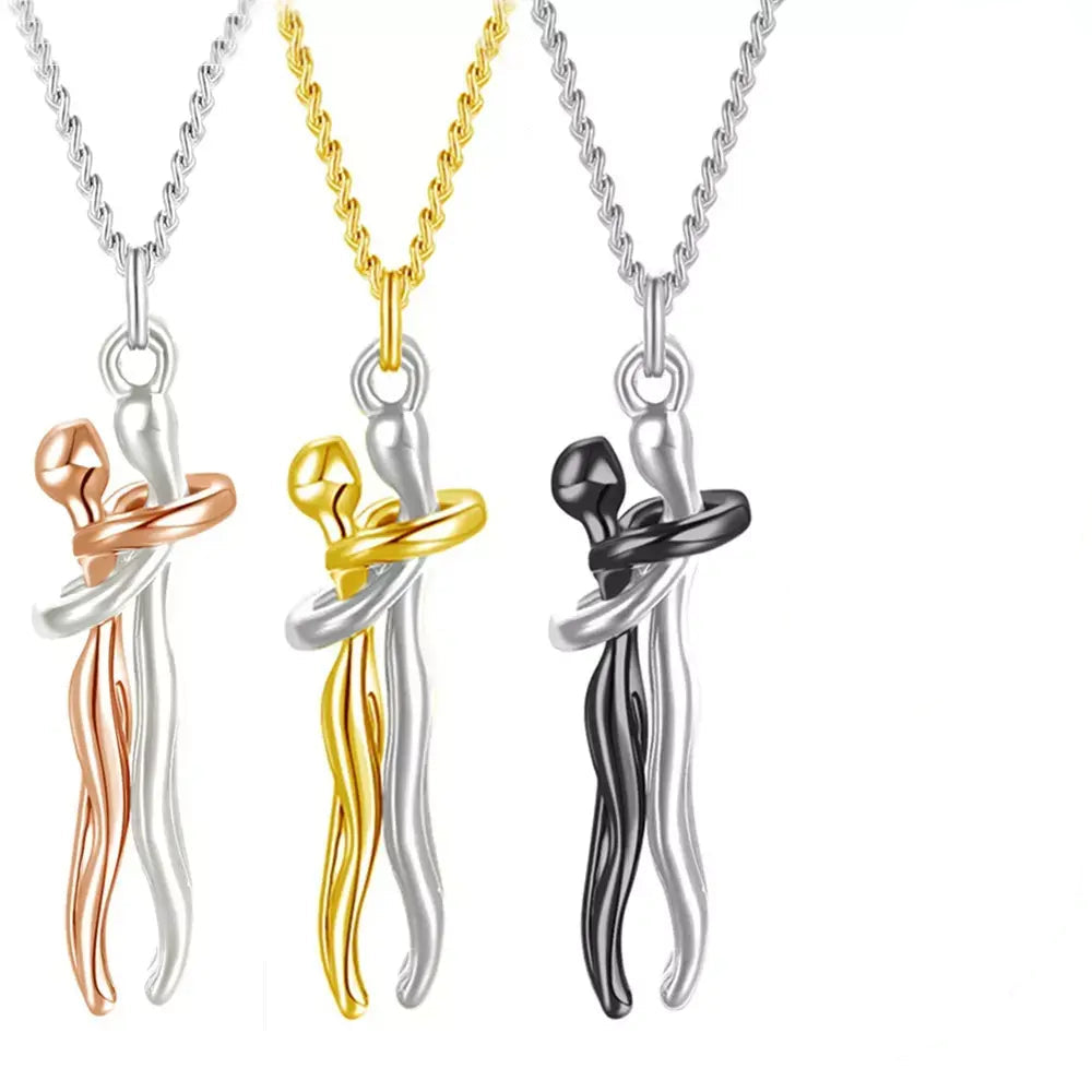 Colar Abraço Eterno Duo,
colar para namorados,
colar casal,
colar amor,
presente romântico,
colar abraço,
joia romântica