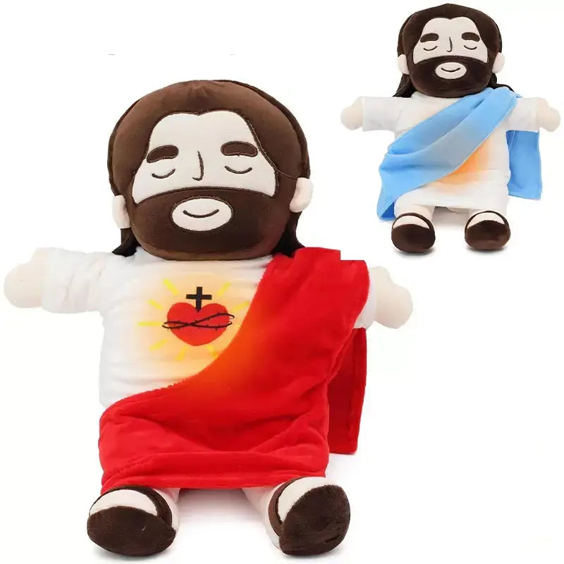 Boneco de Pelúcia Jesus com Respiração Suave,
Divino soninho,
Santo soninho,
presente cristão,
Pelúcia de Jesus,
Boneco cristão de pelúcia,
Jesus pelúcia com música relaxante
pelúcia respirável