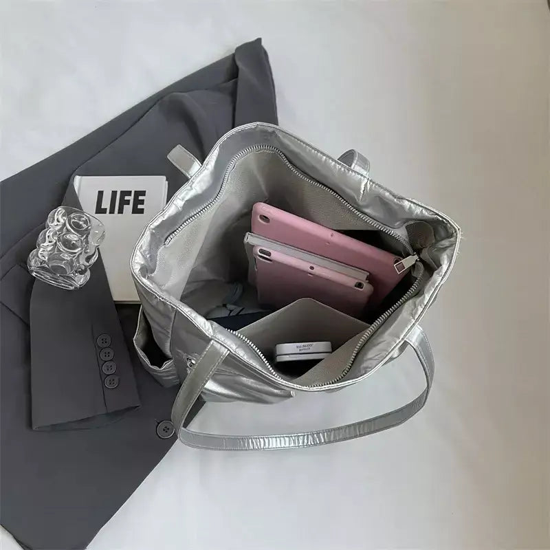 Bolsa Feminina de Luxo Martina, bolsa feminina de ombro, bolsa feminina de luxo, bolsa prateada