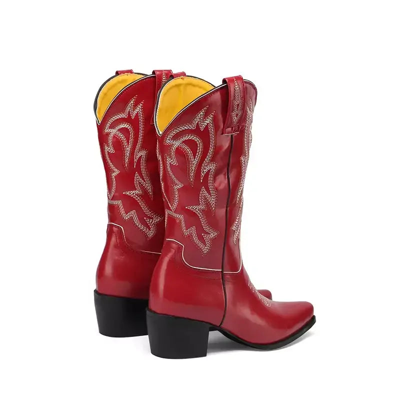 Bota Feminina Texana de Couro Jeanny, botas texanas femininas, botas country, botas de couro, botas estilo texano, botas confortáveis, moda country, botas de alta qualidade