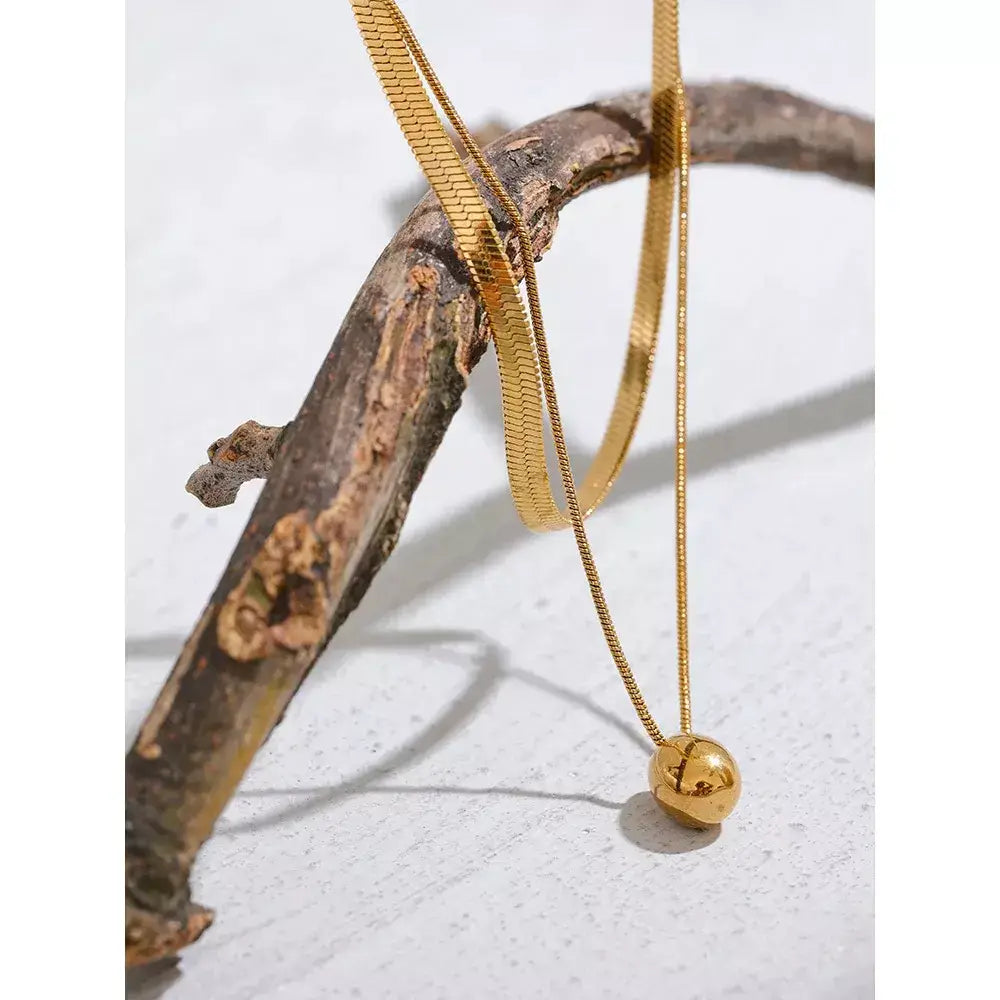 Colar Feminino Corrente Dupla Gota D'Água,
Colar feminino elegante,
Colar duplo,
colar dourado,
colar gota