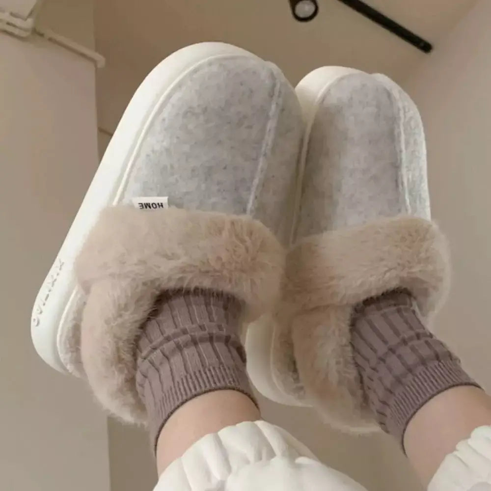 Pantufa Feminina Melina, Chinelos femininos de inverno, Chinelos acolchoados, Calçado de inverno