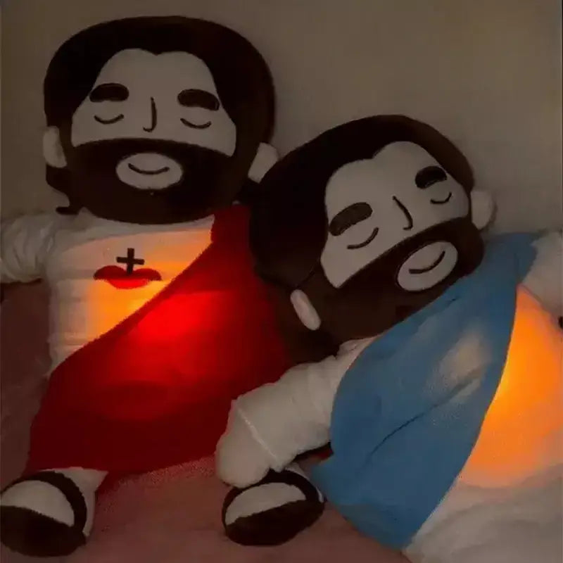 Boneco de Pelúcia Jesus com Respiração Suave,
Divino soninho,
Santo soninho,
presente cristão,
Pelúcia de Jesus,
Boneco cristão de pelúcia,
Jesus pelúcia com música relaxante
pelúcia respirável