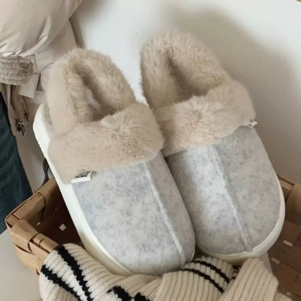 Pantufa Feminina Melina, Chinelos femininos de inverno, Chinelos acolchoados, Calçado de inverno