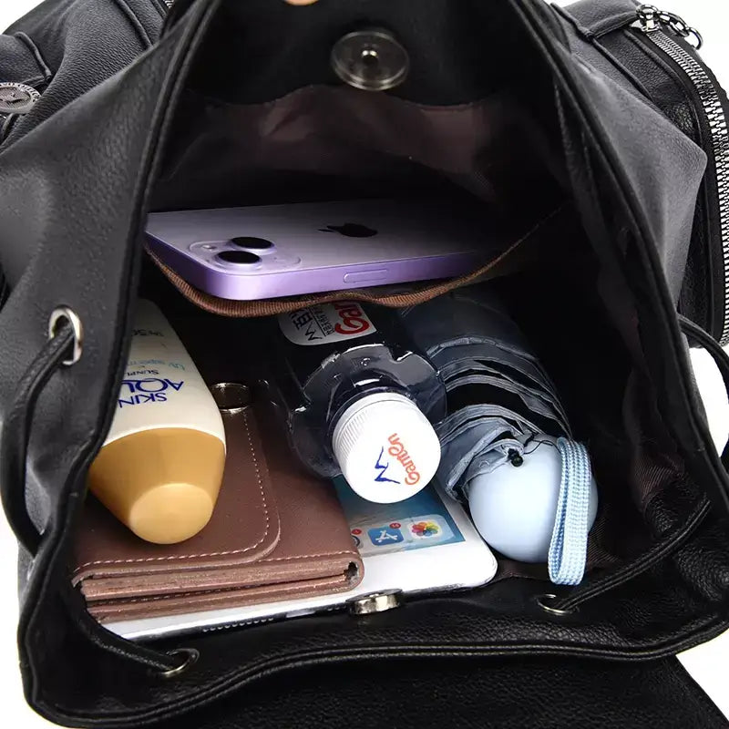 Mochila Feminina de Couro Agatha