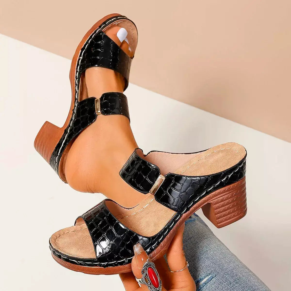 Tamanco Feminino Anatômico Doralice, Tamanco confortável, sandália feminina anatômica, chinelo feminino confortável