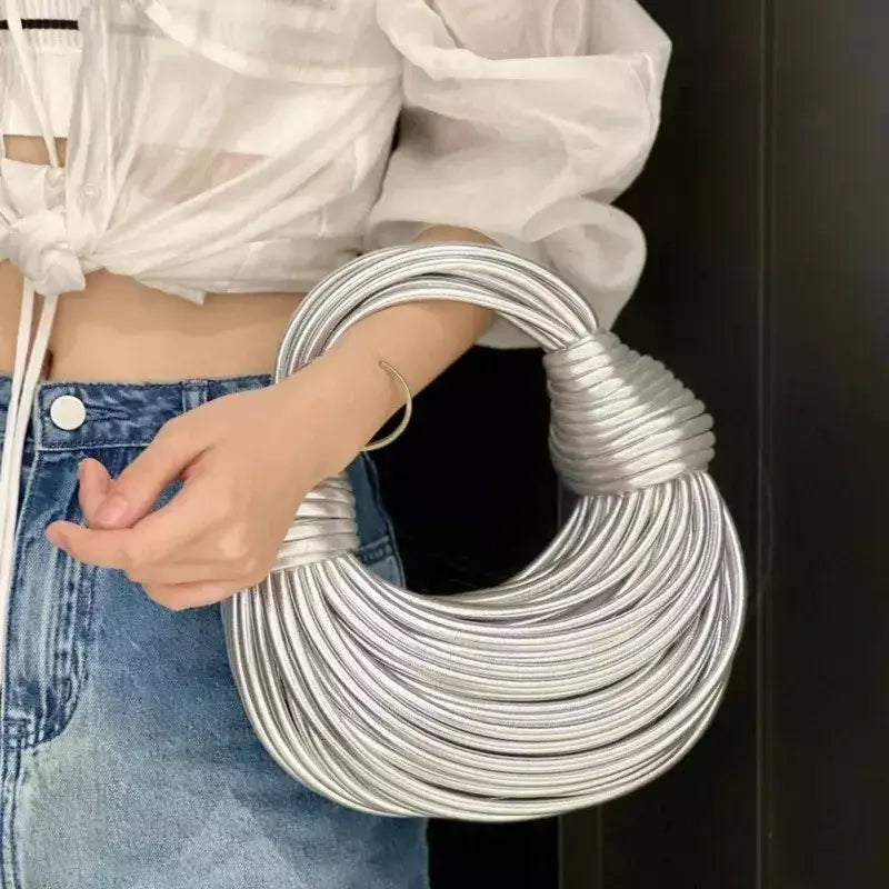 Bolsa Feminina de Mão Itália, bolsa feminina fios, bolsa feminina de festa, bolsa pequena