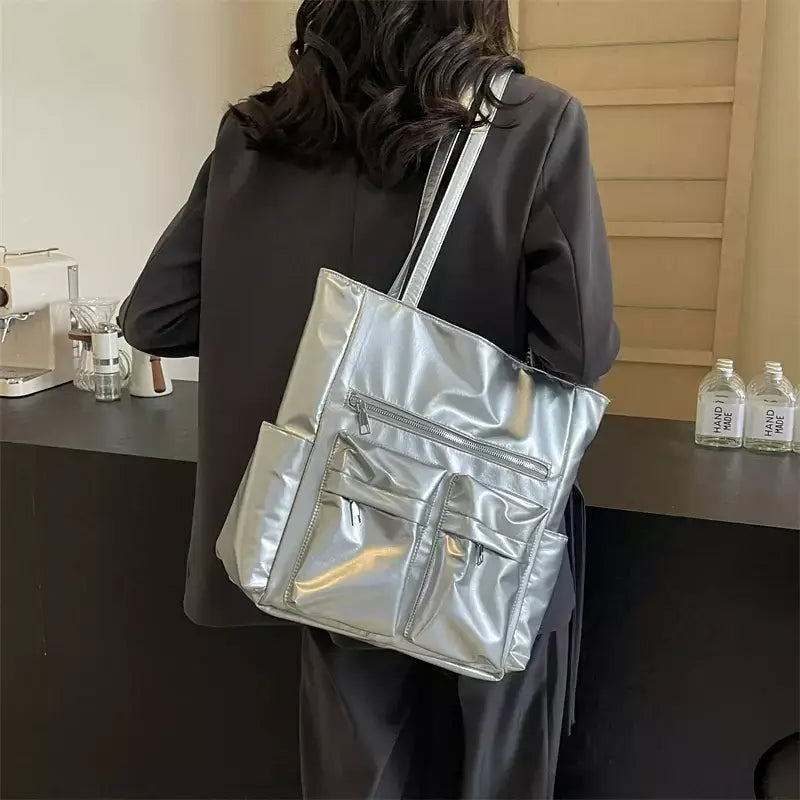 Bolsa Feminina de Luxo Martina, bolsa feminina de ombro, bolsa feminina de luxo, bolsa prateada