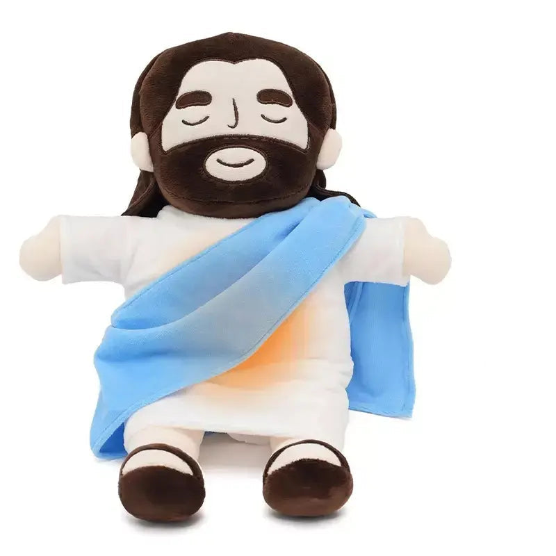 Boneco de Pelúcia Jesus com Respiração Suave,
Divino soninho,
Santo soninho,
presente cristão,
Pelúcia de Jesus,
Boneco cristão de pelúcia,
Jesus pelúcia com música relaxante
pelúcia respirável