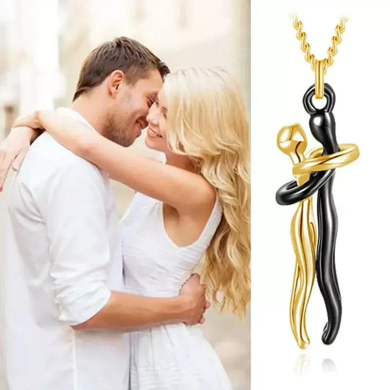 Colar Abraço Eterno Duo,
colar para namorados,
colar casal,
colar amor,
presente romântico,
colar abraço,
joia romântica