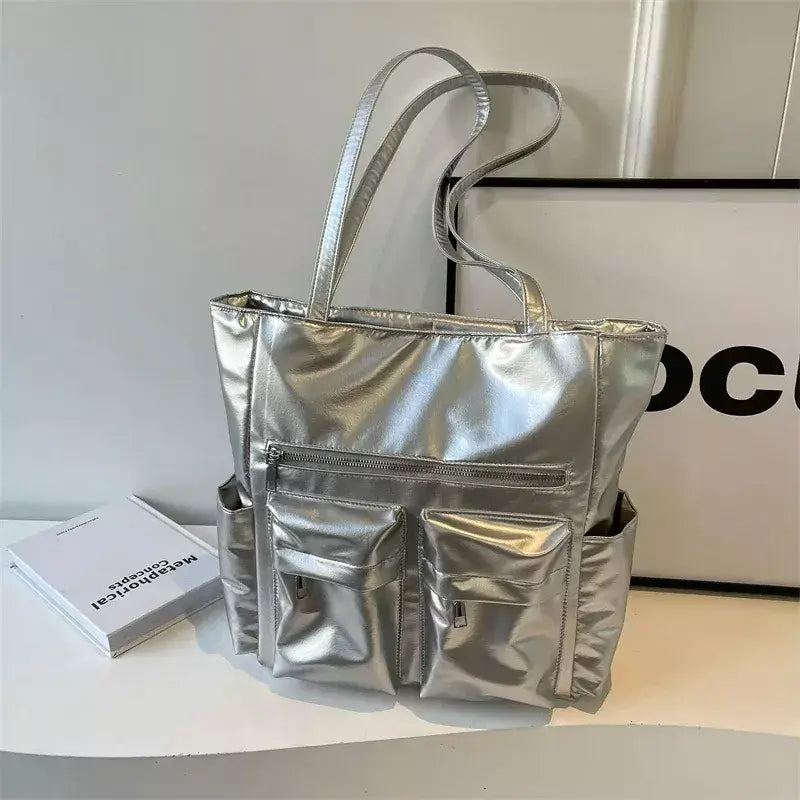 Bolsa Feminina de Luxo Martina, bolsa feminina de ombro, bolsa feminina de luxo, bolsa prateada