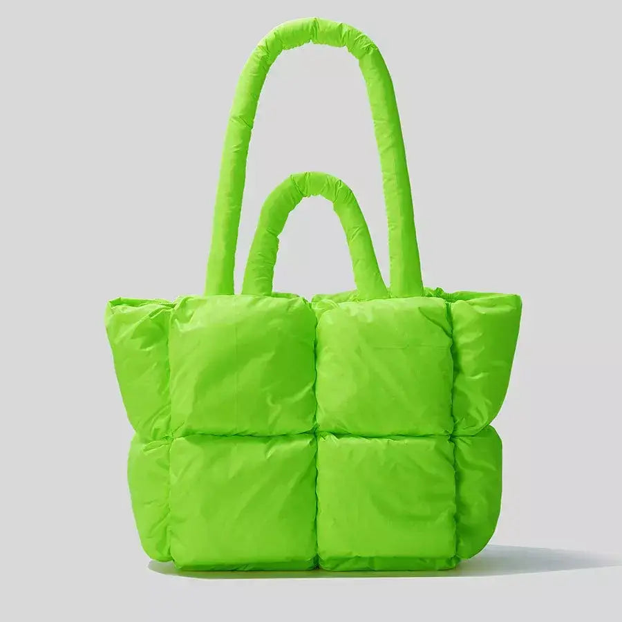 Bolsa Feminina Puffer de Luxo, Bolsa puff, bolsa acolchoada, bolsa feminina de ombro, bolsa cara