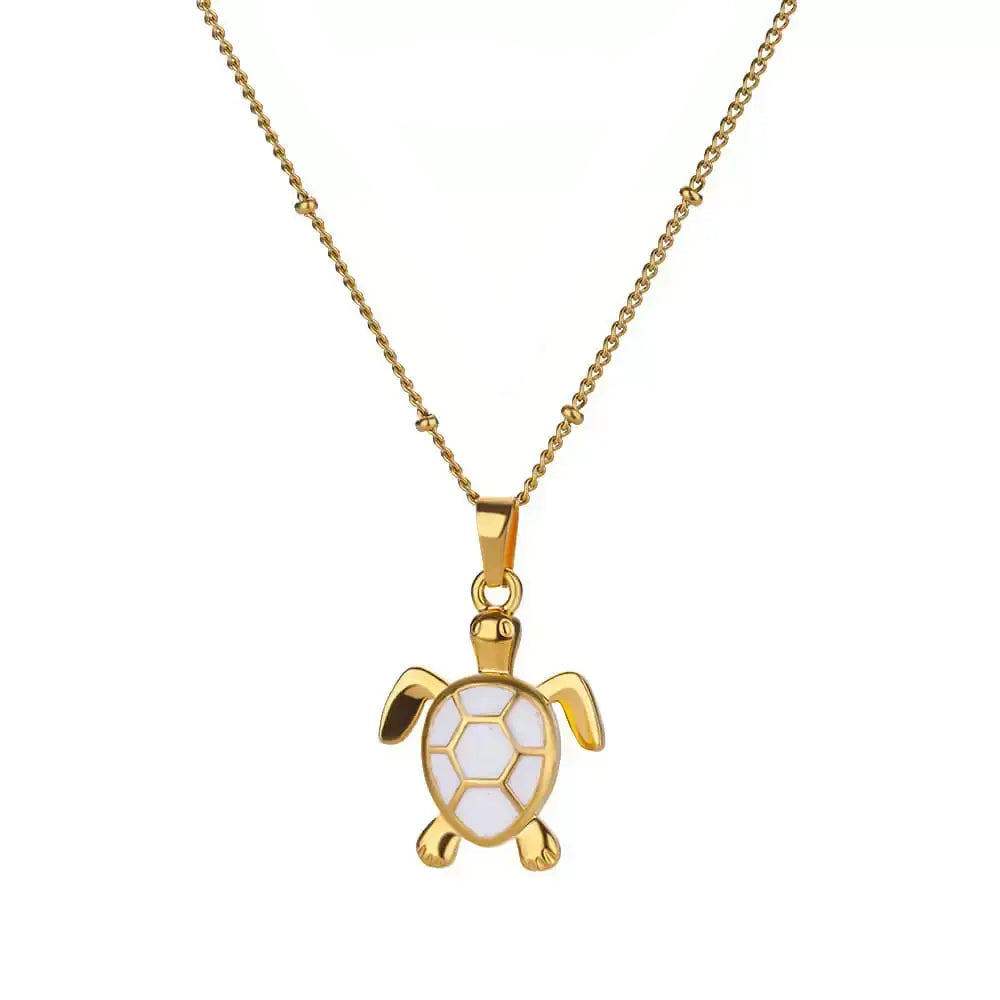 Colar Feminino Tartaruga Colorida,
Colar de verão,
Colar com miçangas,
Acessório com tema marinho,
Presente para mulheres