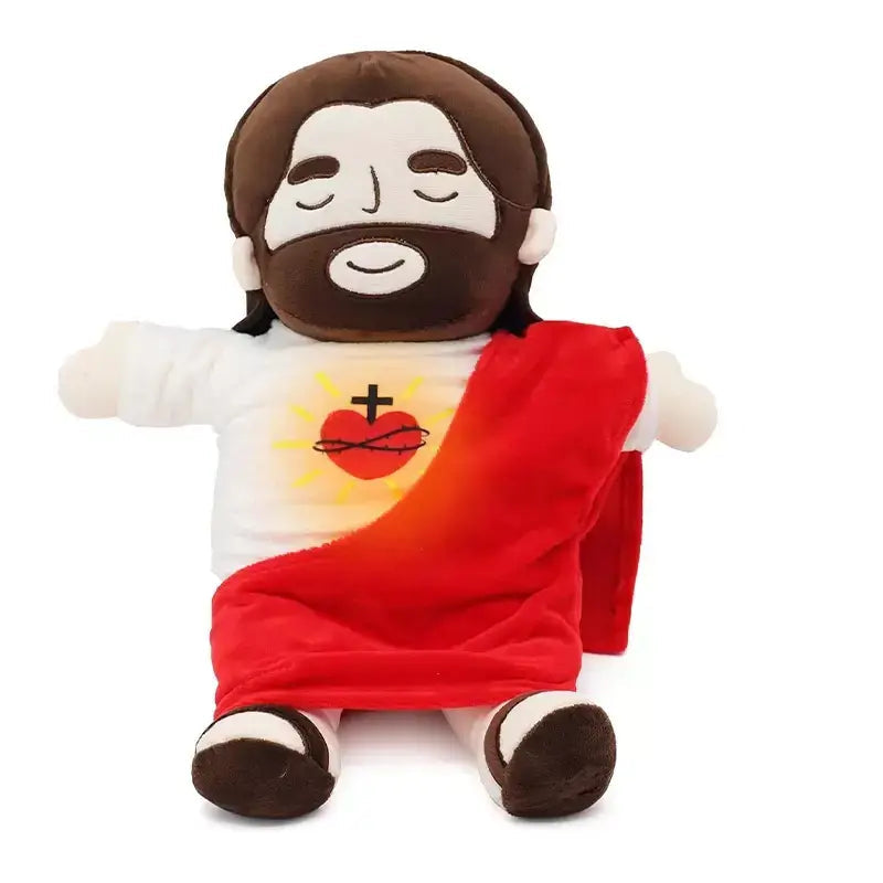 Boneco de Pelúcia Jesus com Respiração Suave,
Divino soninho,
Santo soninho,
presente cristão,
Pelúcia de Jesus,
Boneco cristão de pelúcia,
Jesus pelúcia com música relaxante
pelúcia respirável