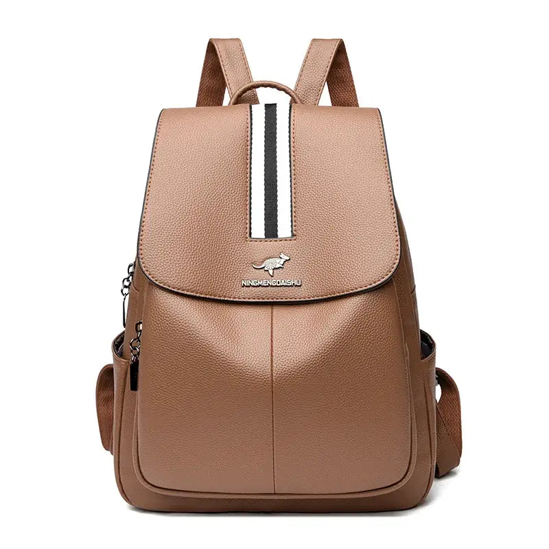 Mochila Feminina de Couro Alana, Mochila Feminina de couro ,Mochila feminina Antifurto