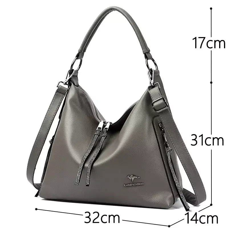 bolsa feminina média bolsa feminina de luxo Bolsa Feminina de Couro Gênova
