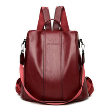 Mochila de Couro Bella Fashion, Mochila feminina de couro, bolsa feminina transversal, Mochila feminina notebook