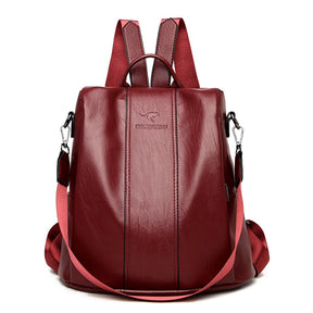 Mochila de Couro Bella Fashion, Mochila feminina de couro, bolsa feminina transversal, Mochila feminina notebook