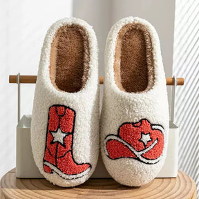 Pantufa feminina pelúcia,  Pantufa Feminina Country