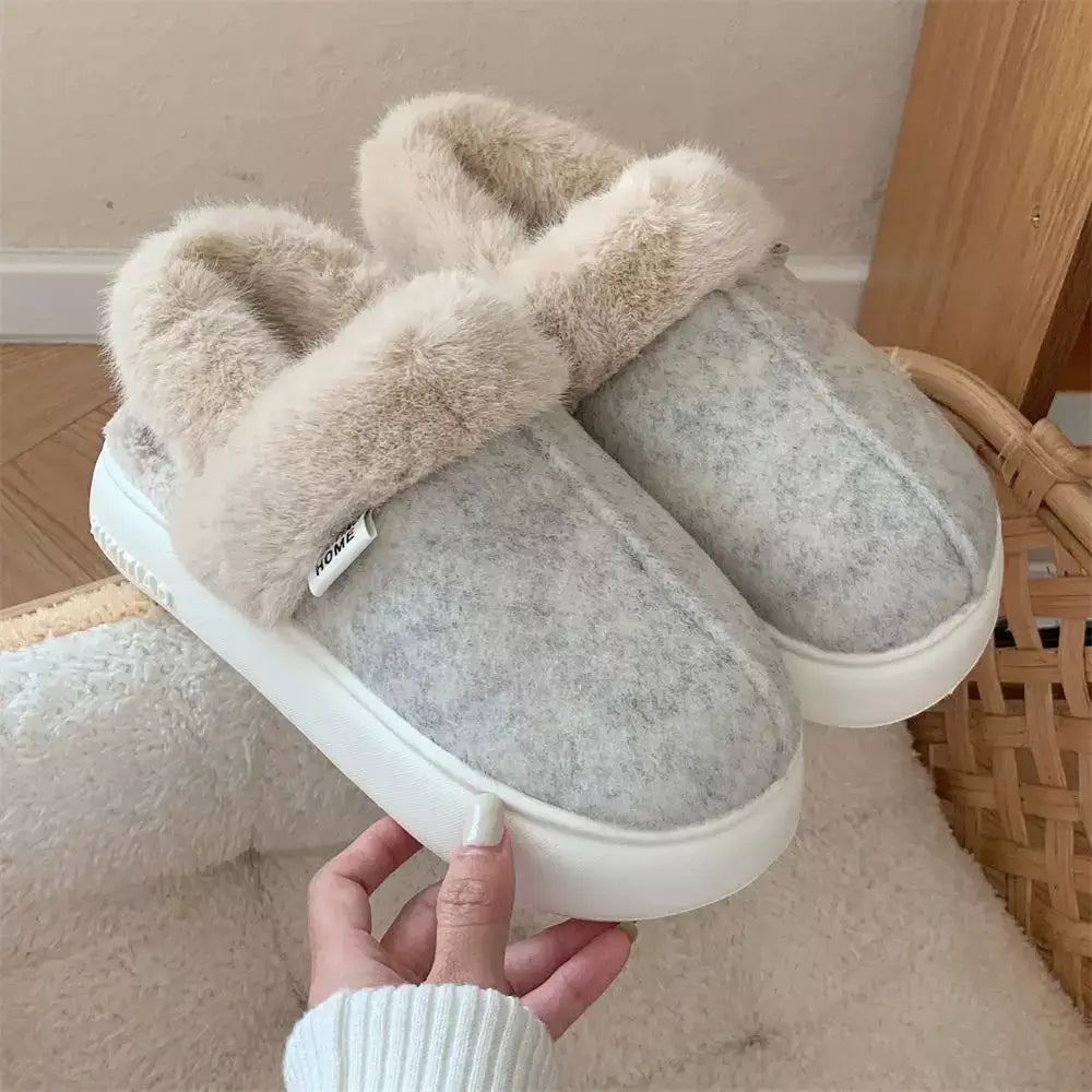 Pantufa Feminina Melina, Chinelos femininos de inverno, Chinelos acolchoados, Calçado de inverno