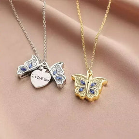 Colar Feminino Borboleta,
colar borboleta, 
colar borboleta eu te amo, 
pingente borboleta, 
colares para presente,
 presente romântico, 
joia para mulheres