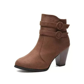Bota Feminina Ravena, botas cano médio, bota feminina camurça, botas antiderrapantes, bota elegante, bota cano curto