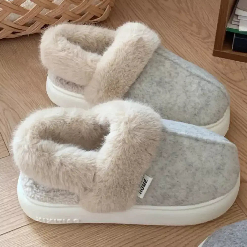 Pantufa Feminina Melina, Chinelos femininos de inverno, Chinelos acolchoados, Calçado de inverno