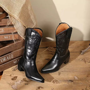 Bota Feminina Texana de Couro Jeanny, botas texanas femininas, botas country, botas de couro,  botas estilo texano, botas confortáveis,  moda country, botas de alta qualidade