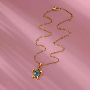 Colar Feminino Tartaruga Colorida,
Colar de verão,
Colar com miçangas,
Acessório com tema marinho,
Presente para mulheres