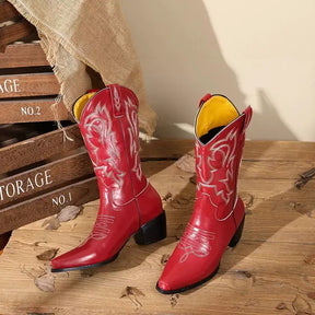 Bota Feminina Texana de Couro Jeanny, botas texanas femininas, botas country, botas de couro,  botas estilo texano, botas confortáveis,  moda country, botas de alta qualidade