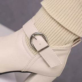 Bota Feminina Eleganza, bota feminina cano médio, bota feminina de couro, bota feminina preta
