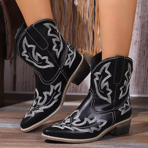 Bota Feminina Texana Natasha, Bota feminina de couro texana, Bota feminina texana cano médio, Bota texana feminina