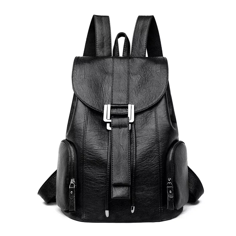 Mochila Feminina de Couro Electra, mochila feminina de couro, mochila de couro elegante, mochila feminina sofisticada, mochila de couro para mulheres