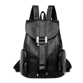 Mochila Feminina de Couro Electra, mochila feminina de couro, mochila de couro elegante, mochila feminina sofisticada, mochila de couro para mulheres