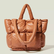 Bolsa Feminina Puffer de Luxo, Bolsa puff, bolsa acolchoada, bolsa feminina de ombro, bolsa cara