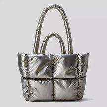 Bolsa Feminina Puffer de Luxo, Bolsa puff, bolsa acolchoada, bolsa feminina de ombro, bolsa cara