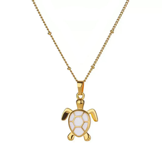 Colar Feminino Tartaruga Colorida,
Colar de verão,
Colar com miçangas,
Acessório com tema marinho,
Presente para mulheres