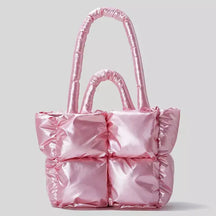 Bolsa Feminina Puffer de Luxo, Bolsa puff, bolsa acolchoada, bolsa feminina de ombro, bolsa cara