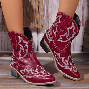 Bota Feminina Texana Natasha, Bota feminina de couro texana, Bota feminina texana cano médio, Bota texana feminina