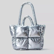 Bolsa Feminina Puffer de Luxo, Bolsa puff, bolsa acolchoada, bolsa feminina de ombro, bolsa cara