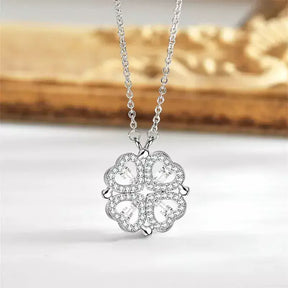 Colar Trevo do Amor Magnético,
cordão trevo de coração,
cordão trevo da sorte,
colar trevo de coração,
colar de coração,
presente romântico,
conexão de corações,
colar magnético
