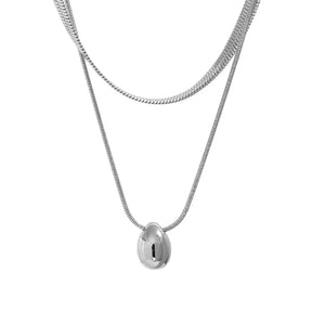 Colar Feminino Corrente Dupla Gota D'Água,
Colar feminino elegante,
Colar duplo,
colar dourado,
colar gota
