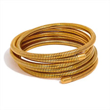 Pulseira Feminina Multicamadas,
Pulseira para presente,
Pulseira de metal sofisticada,
Pulseira de aço inoxidável