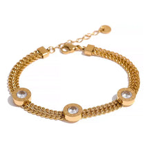 Pulseira Cubana com Zircônias Coloridas,
pulseira com zircônias coloridas,
pulseira banhada a ouro,
pulseira feminina moderna,
acessórios femininos tendência