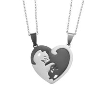 Colar Coração de Gatinhos,
colares para presente,
colar de pet,
joia para mulheres,
colar de animais,
colar de amor