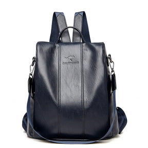 Mochila de Couro Bella Fashion, Mochila feminina de couro, bolsa feminina transversal, Mochila feminina notebook